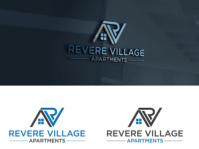 Revere Village logo brand design brand identity branding corporate identity creative logo flat letter logo lettermark logo logodesign logodesigner minimalist logo modern logo razamakhatun unique logo design vector vector art