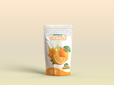 Soft Dried Orange Powder Pouch design