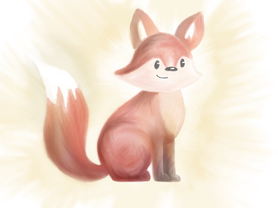 Foxy animal fox illustration procreate smudge vector watercolor