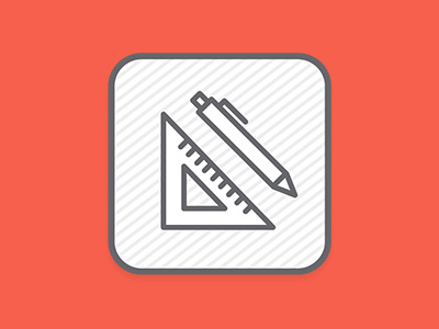 Back on the Icon Grind design icon design icons pencil ruler square vector