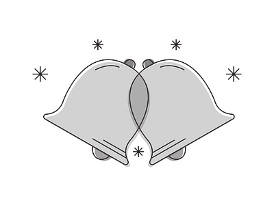 Wedding Bells black and white design flat graphic design icons illustration line vector