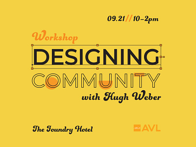 AIGA Asheville Designing Community Workshop aiga aigaasheville aigadesign design event flat graphic design illustration line shape typography vector