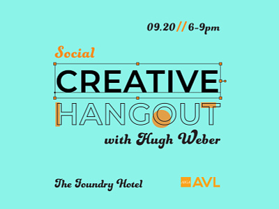 AIGA Asheville Creative Hangout aiga aiga deisgn design event event branding flat graphic design line shape typography vector