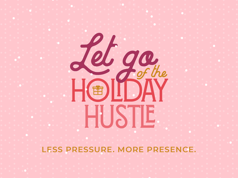 That Holiday Hustle adobe illustrator be present design flat holiday holiday hustle icons illustration line lockup pressure shape typography vector