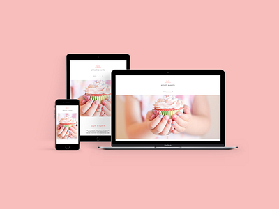 Elliott Events Website branding clean events local modern pastels pink responsive simple website