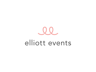 Elliott Events Logo branding event planner local local business logo lowercase pink simple subtle typography