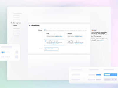 Campaign form section “Campaign type" 🎛️ abstract analytic campaign form campaign type edit mode form general panel product product design saas settings ui ux
