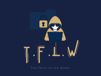 The Four letter word app graphic design icon logo vector