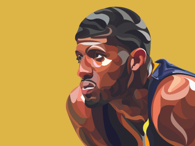 PG-13 basketball illustration indiana nba pacers paul george portrait vector
