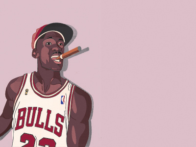 The Goat 23 ball basketball bulls chicago finals halftone illustration michael jordan mj portrait vector