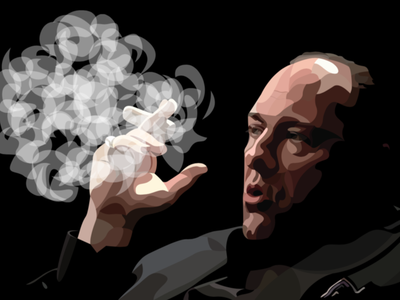 Big T cigar hbo illustration opacity portrait smoke sopranos vector