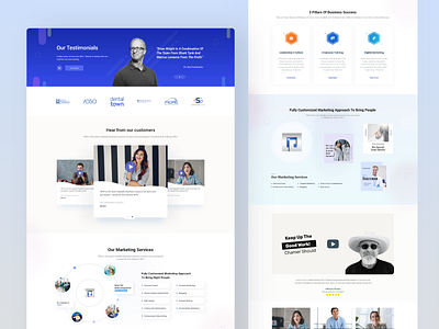Digital Marketing Testimonial Page clean client client review client speech digital digital art marketing testimonial testimonials uiux videotestimonial website testimonial website ui