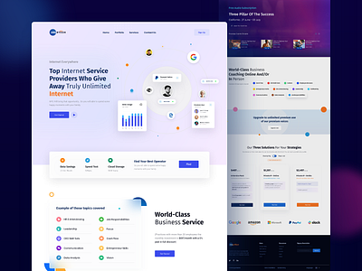 Internet Provider Landing Page brand identity branding graphic design landingpage podcast pricing uiux