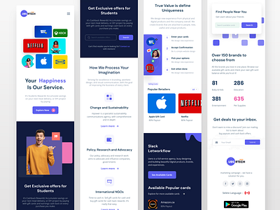 Gift Card Mobile Responsive card gift card landing page landing page ui mobile responsive mobile view offers student ui ux website mobile view