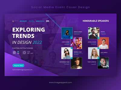 Social Media Event Cover banner branding design event facebook graphic design instagram linkedin socialmedia speakers trending ui