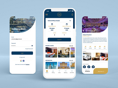 Hotel Booking App - iOS app design branding hotel booking mobile app mobile application security xd app xd design