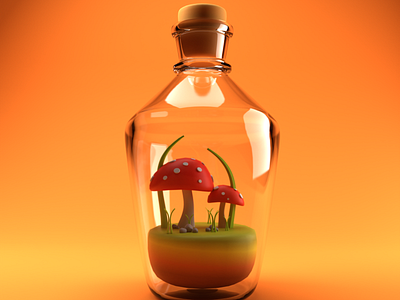 3D Showpiece Bottle 3d 3d work game design graphic design