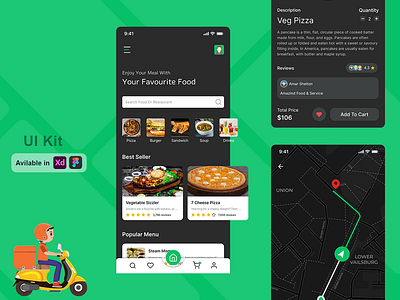 Uber Eats Redesign black theme dark theme food app food delivery app map design restaurant app uber app uber ui