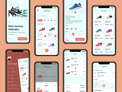 Sneaker Store App app design new app nike app shoes app sneaker store app ui app uiux