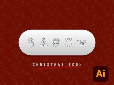 Christmas-inspired Icon christmas ai christmas icon christmas set