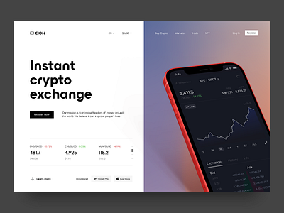 Web design: landing page | Cryptocurrency | Crypto bitcoin black btc color crypto cryptocurrency design product header landing page lp mobile mobile app mockup ui design ux design uxui web web design
