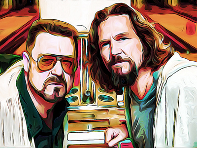 Big Lebowski 2d art big lebowski dude illustration jeff movie ninety niners