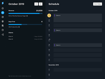 Slate Confetti animation calendar confetti interface ui web design