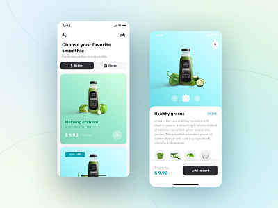 E-commerce drink delivery Mobile App Design