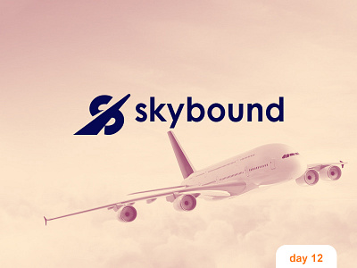 skybound - dlc day 12 bulgaria dailylogochallenge dlc illustration letter logo minimalistic plane simple sky ui
