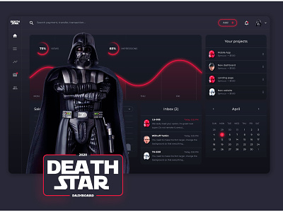 Concept Star Wars "Death Star" Dashboard Design app design drawing good icon idea ios logo star wars typography ui