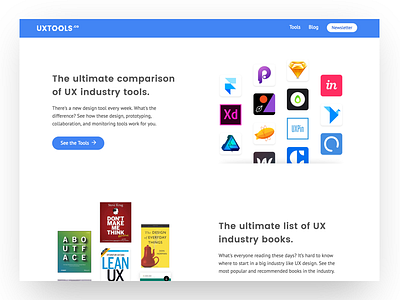 UX Tools Landing Page design handoff landing page monitoring prototyping tools ux tools uxtools