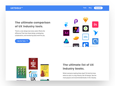 UX Tools Landing Page