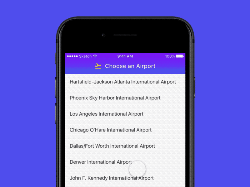 Real Data Prototyping using Framer and Lists.design airport app data framer list prototyping ux