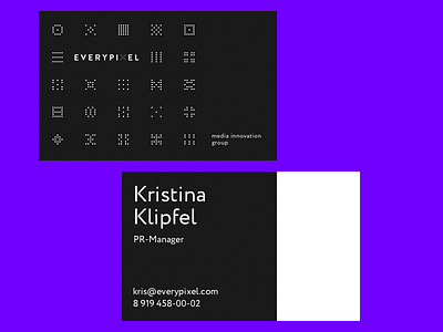 Business Card for Everypixel art direction branding business card debut dribbble graphic design hello identity