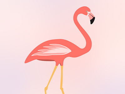 Flamingo flamingo living coral pink vector