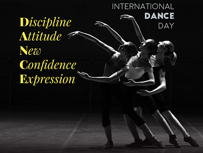 International Day for Disabled creative design flat illustration international dance day typography