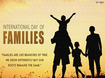 International Day of Families art concept creative poster creativity design family day graphic design illustration logo sellersupport typography vectorart