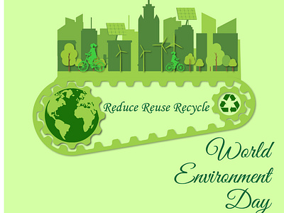 World Environment Day art concept creative banner creative post creativity design environment day graphic design illustration seller support typography vectorart