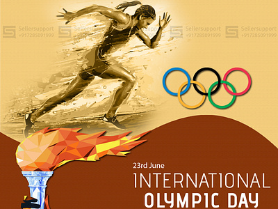 International Olympic Day art branding concept creativity design illustration typography vectorart