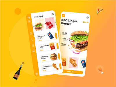 Food Mobile App Design app app design concept design design food and drink food app food illustration foodie icon minimal ui ui ux design uiux ux