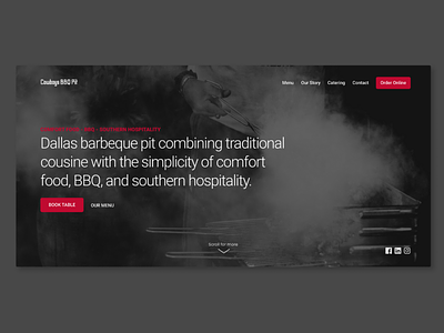 Dallas BBQ Pit branding design typography ui ux web web design webdesign