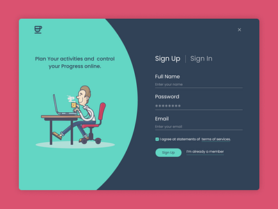 Daily UI Sign Up page dailyui figma landing page ui uidesign user interface ux web design
