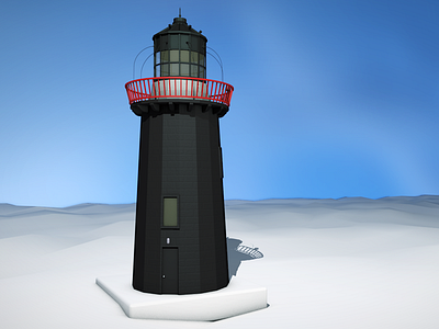 Low Poly Lighthouse c4d lighthouse low poly