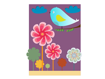 Birdie in the garden - Poster Art