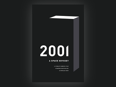 2001: A Space Odyssey Poster design graphic international kubrick minimal minimalism movie poster stanley style swiss