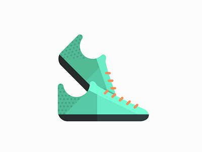 Kicks color design dots flat halftone illustration shoes sneakers