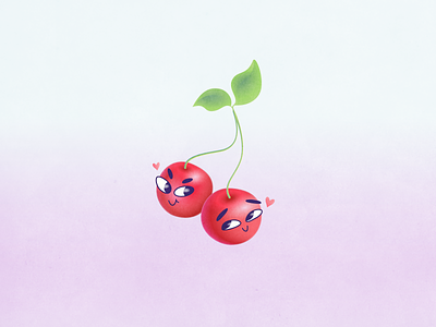 Cherries adobe illustrator cartoon style character design cherries cherry cherry bomb cherry friends cherry pie food illustration fruits graphic design illustration vector graphic