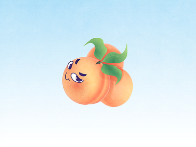 Peaches adobe illustrator cartoon style character design cheeky food illustration fruits graphic design illustration just peachy package design illustration peach vector