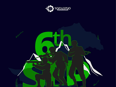 6th September (Defense Day) design illustration logo ui