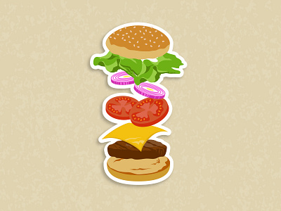 Burgers! Burgers! Burgers! burger cheeseburger contest design food hamburger illustration playoff sticker stickermule thanksgiving yummy